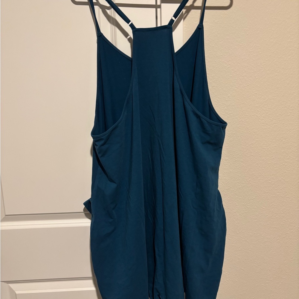 Women's Teal Sleeveless Romper - Picture 5 of 7